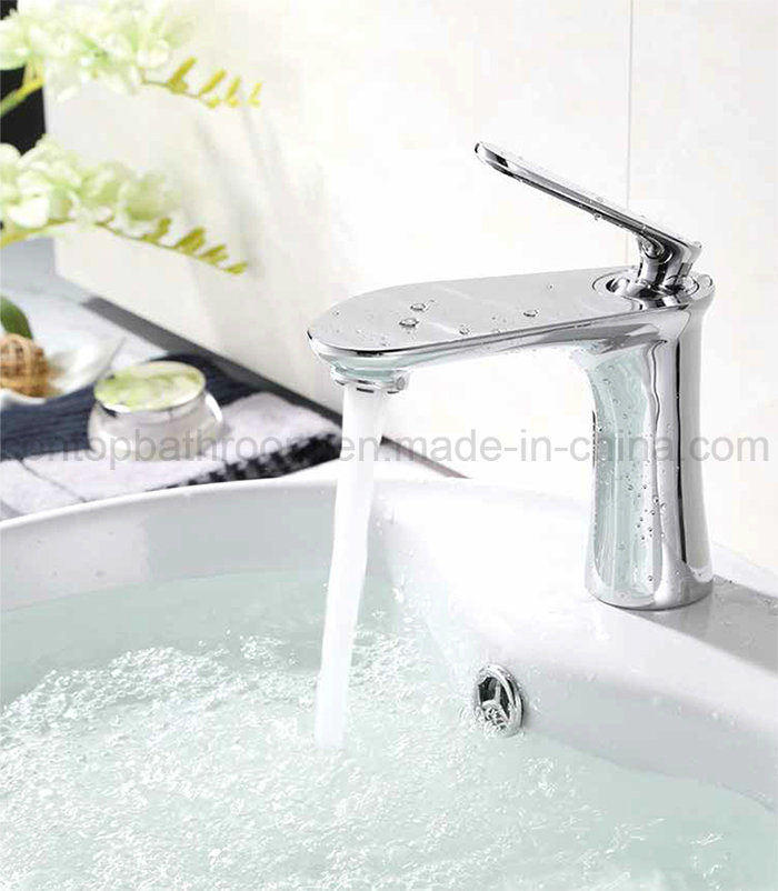 Single Handle Bathroom Products Brass High-Rise Washing Basin Faucet