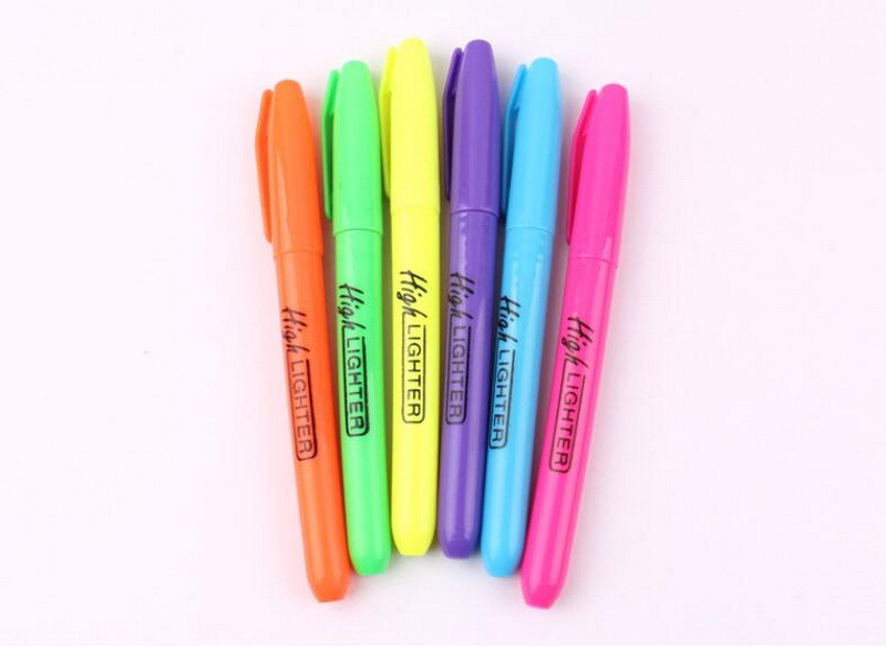 New Product Six Color Highlighter Marker with Custom Logo