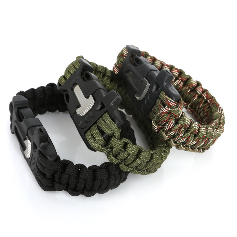 Multi-Function Outdoor Emergency Survival Braid Rope Bracelet