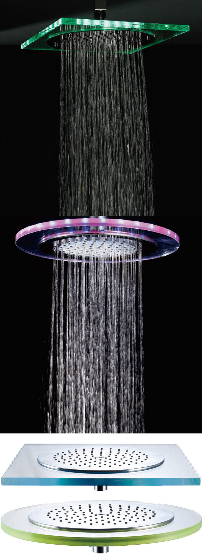 Kaiping Manufacturer ABS LED Shower Head