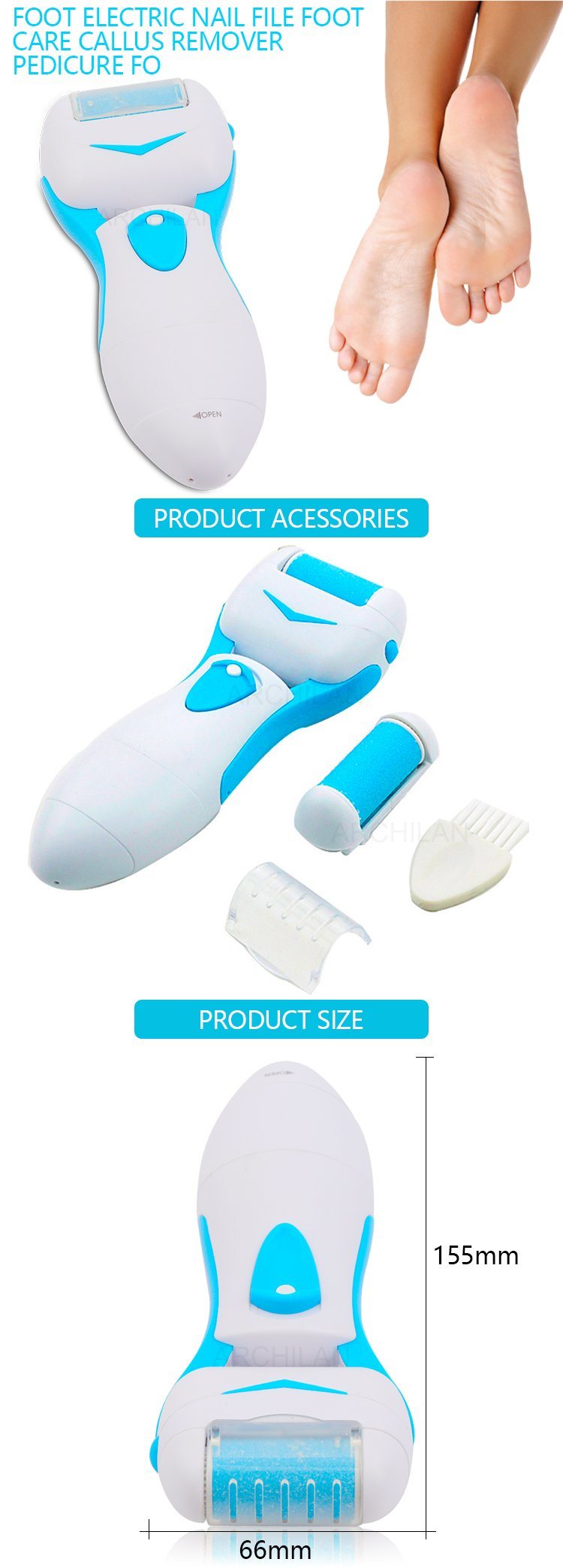 Electronic Callus Remover Foot Care Tool Dry Skin