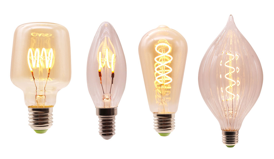 G95 Vintage Dimmable Single Spiral LED Filament Light Bulbs for Floor Lamp