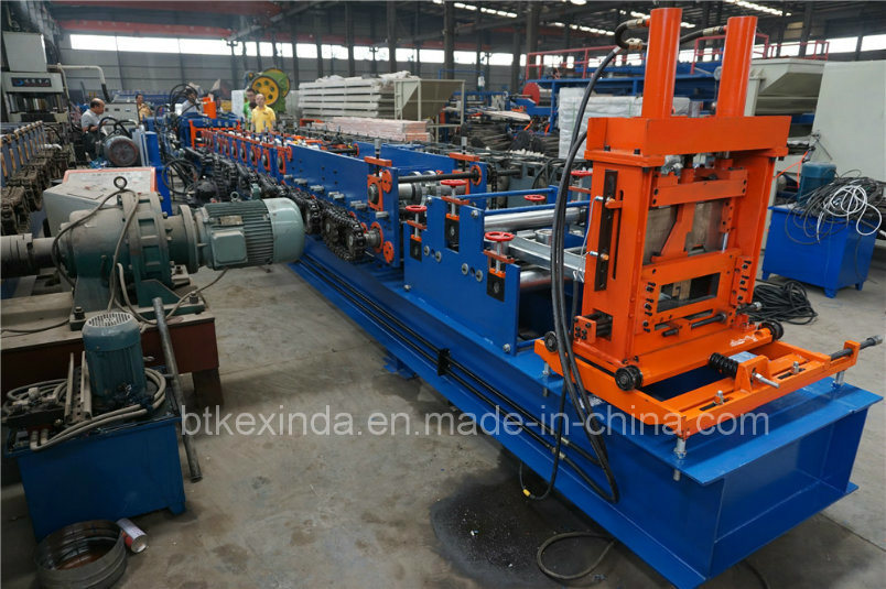 Kxd Automatic Pre-Cutting C Purlin Steel Profile Roll Forming Machine