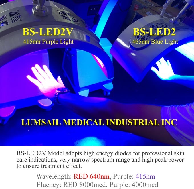 415nm Wavelength Purple Red LED PDT Phototherapy Machine