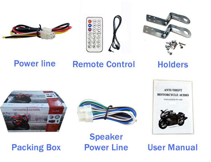 Motorcycle Spare Parts Security Systems with Remote Control Motorcycle Safety