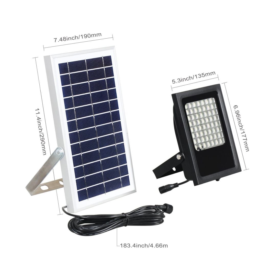 56 LED IP65 Waterproof Solar Flood Light Remote Control RGB Landscape Yard Garden Decorative Floodlight