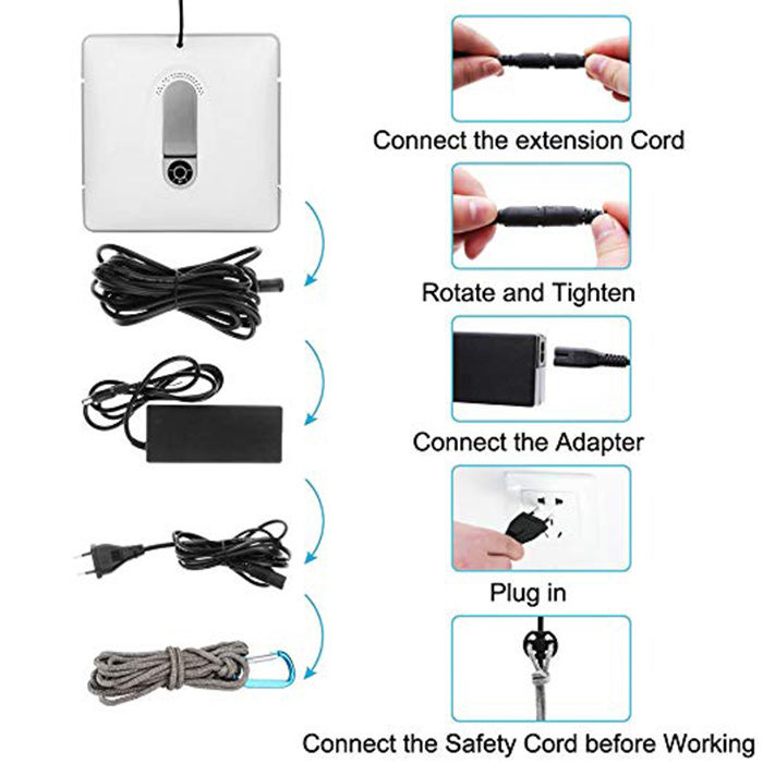 Anti-Falling High Suction Intelligent Window Cleaner Robot Machine