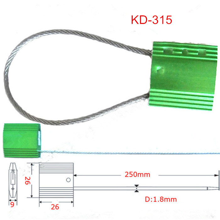 Shang Hai Cable Seal Factory Directly Sale Security Pull Tight Cable Seal for Luggage Kd-315