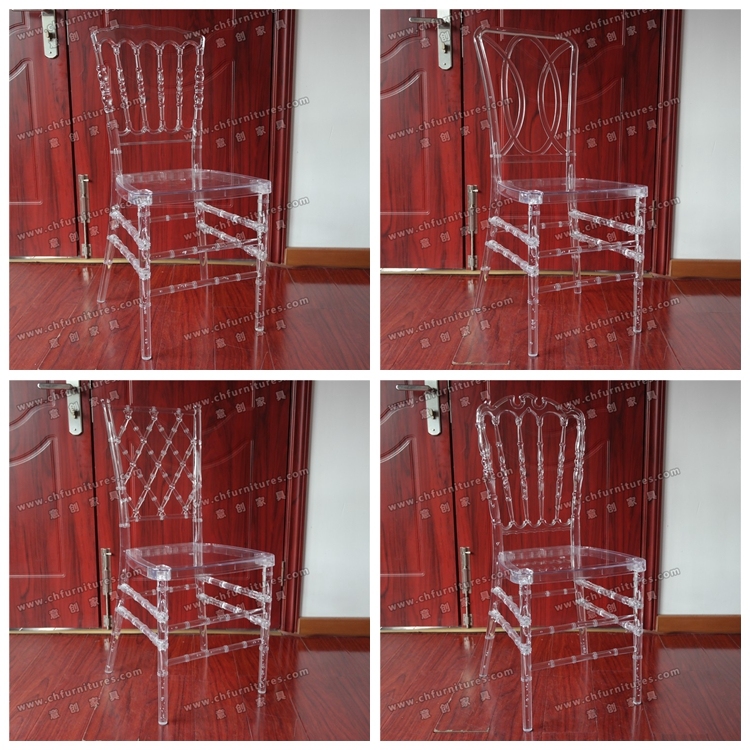 Wholesale Clear Crystal Transparent Resin Plastic Orleans Chair for Wedding and Event and Banquet (YC-P16)