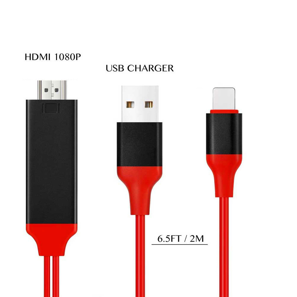 8pin Lightning Digital AV Adapter to 1080P HDTV/HDMI Cable for iPhone