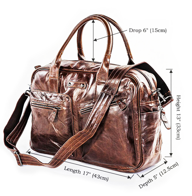 Factory Wholesale Good Price Vintage Leather Business Shoulder Bag for Men