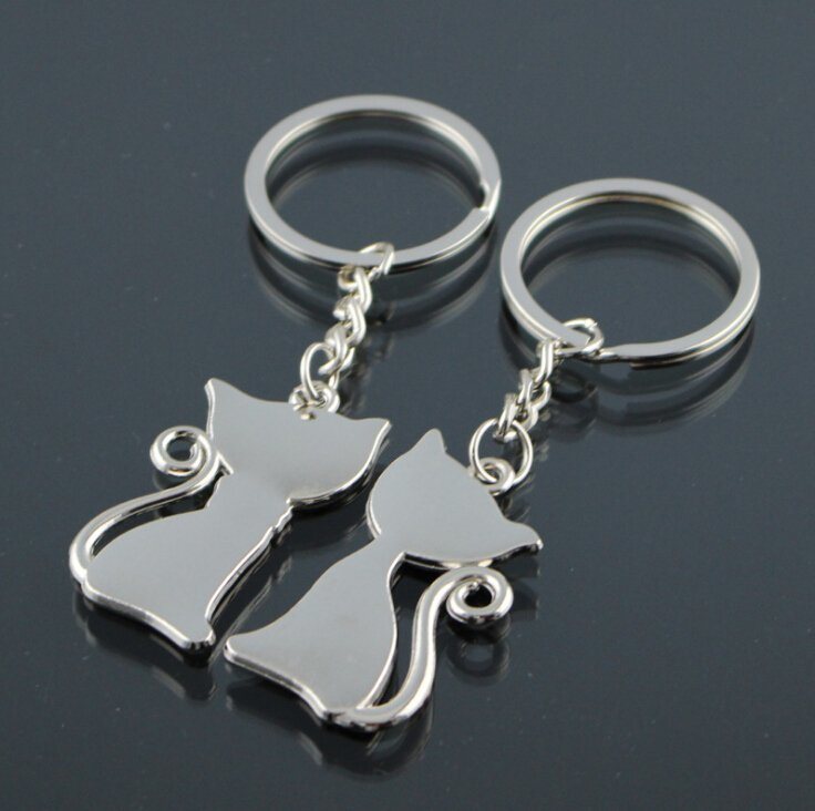 Couple Wedding Custom Metal Enamel Lover Keychain