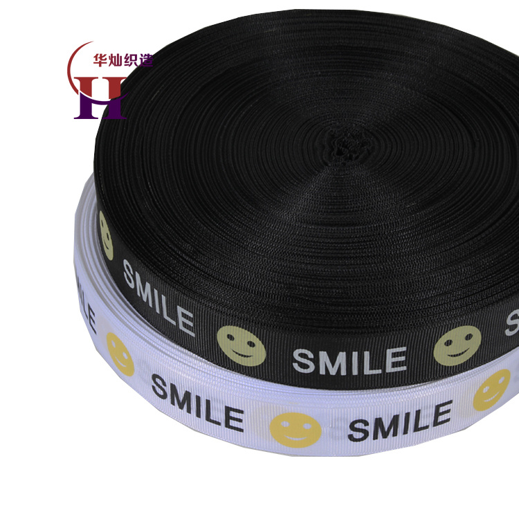 Wholesale Imprinted Petersham Custom Satin Printed Elastic Decoration Boutique Printed Grosgrain Ribbon