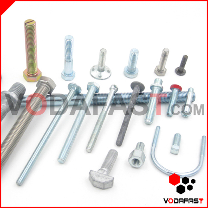 ISO 8677 DIN 603 Round Mushroom Head Square Neck Carriage Bolt with Nut and Washer Zinc Plated
