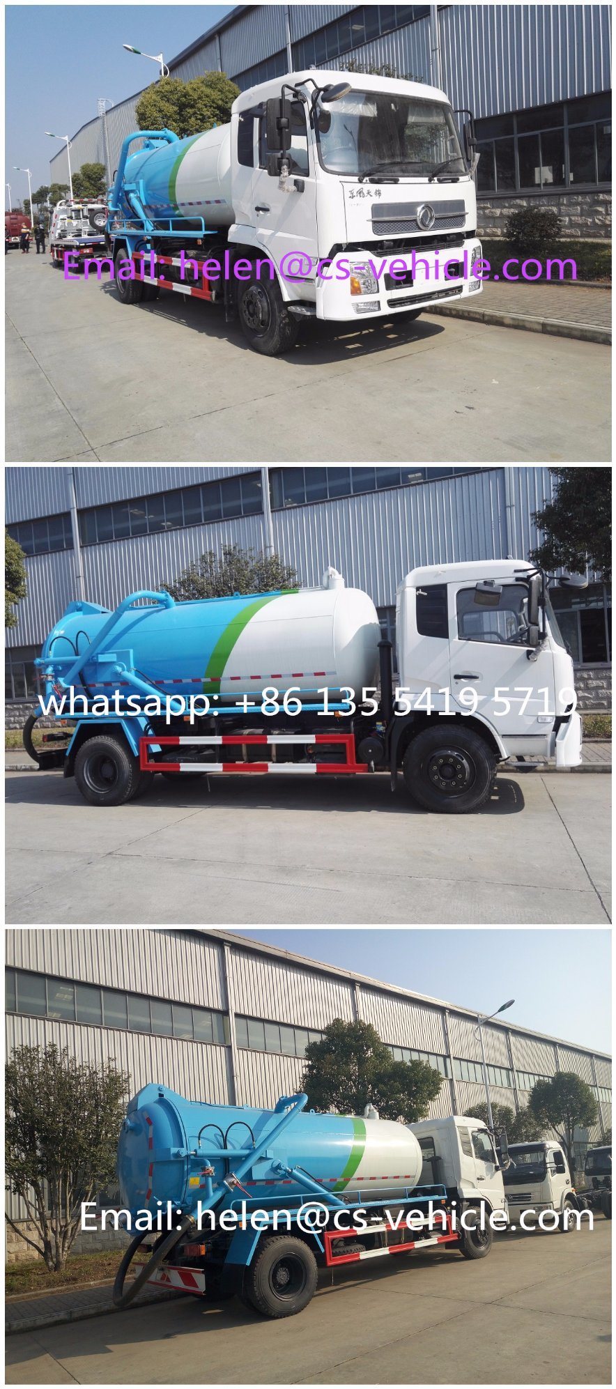 Dongfeng 4X2 6000L 8000liters Vacuum Fecal/Sewage Suction Truck