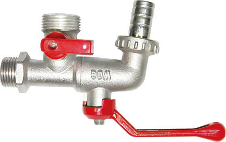 Double Hole Brass Water Bibcock Ball Valve