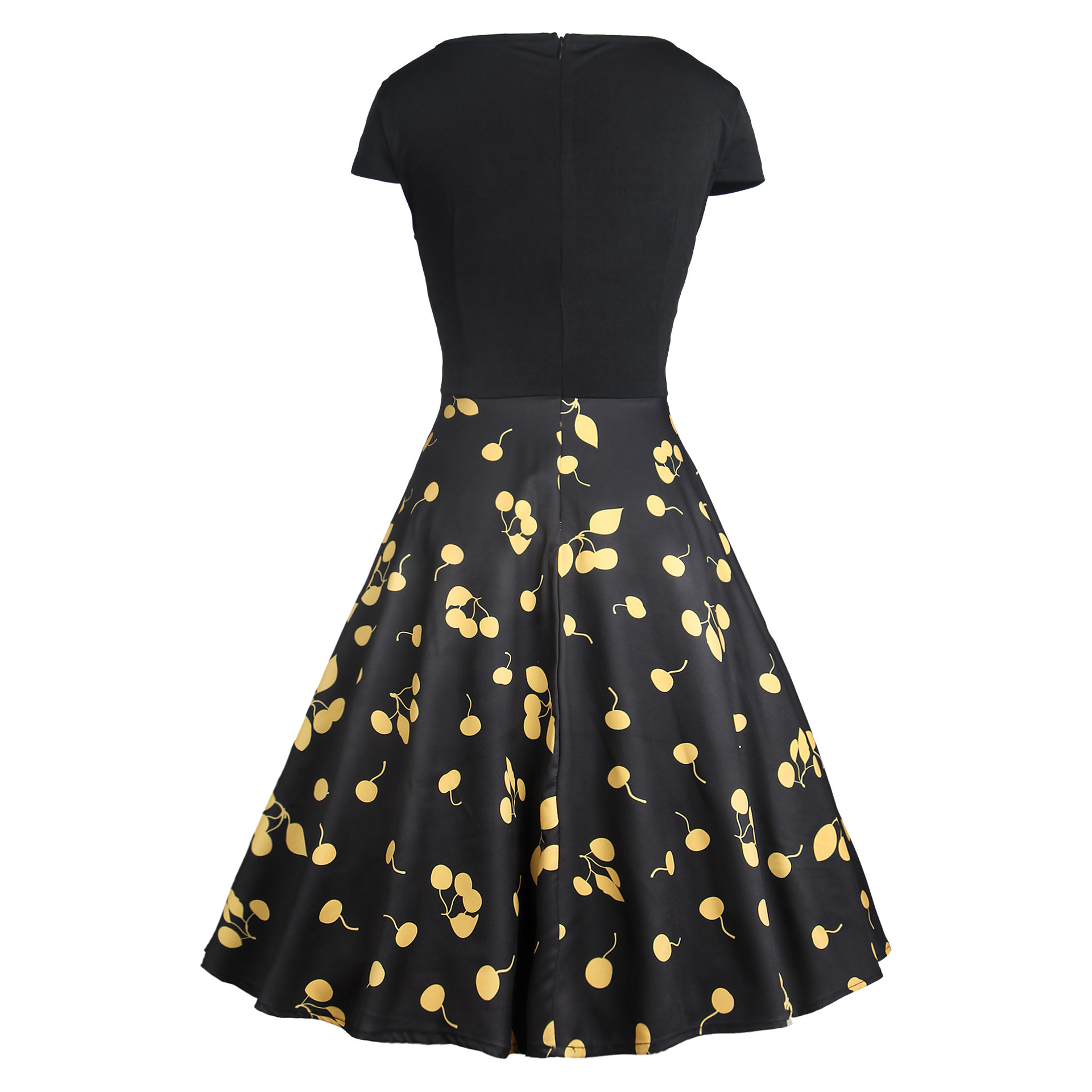 Vestido estampado negro Black Print Dress