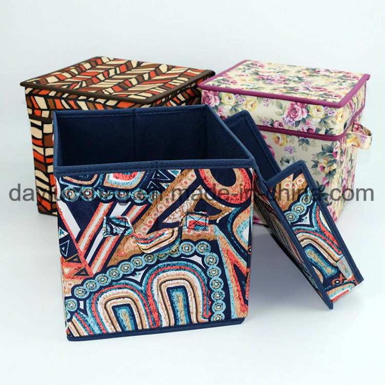 Foldable Non Woven Cardboard Print Decoration Storage Container