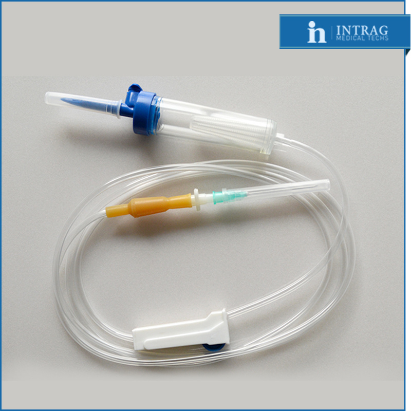 Disposable Sterile Infusion Set with Thin Latex Connector