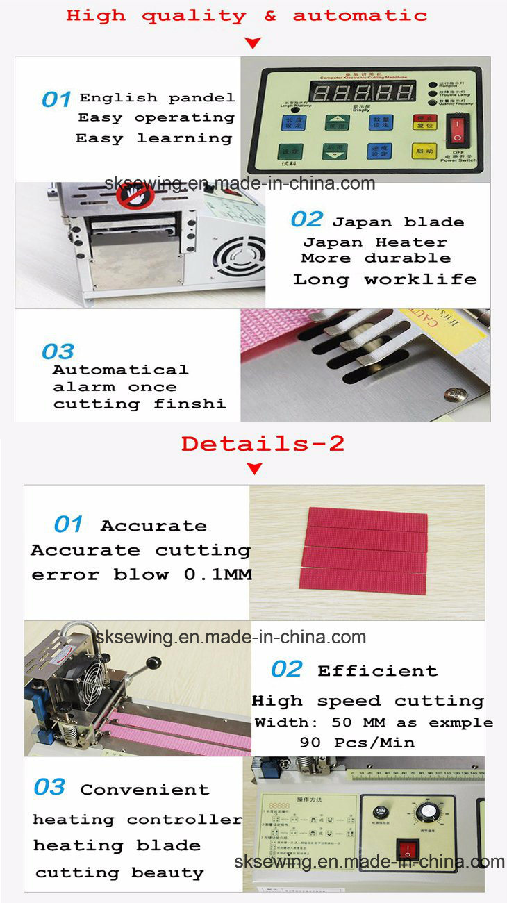 Automatic Computer Ultrasonic Cutting Machine for Fabric Label Strap Tape