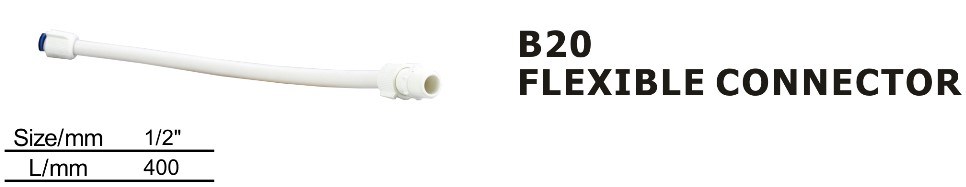 PVC Plastic Pipe Fitting Flexible Connector with Thread Coupling (B20)