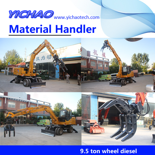 Dual-Power Hydraulic Wheeled Folded Boom Grabbing Hybrid Crane