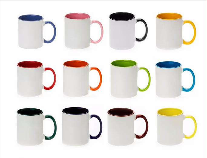 Fashion Customized Printed Promotional Ceramic Cup/Ceramic Coffee Mug with Spoon