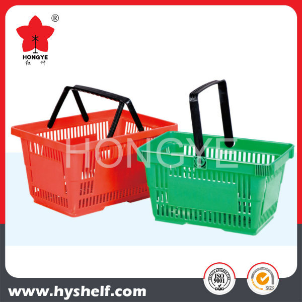 Retail Store Customized Color Plastic Shopping Basket