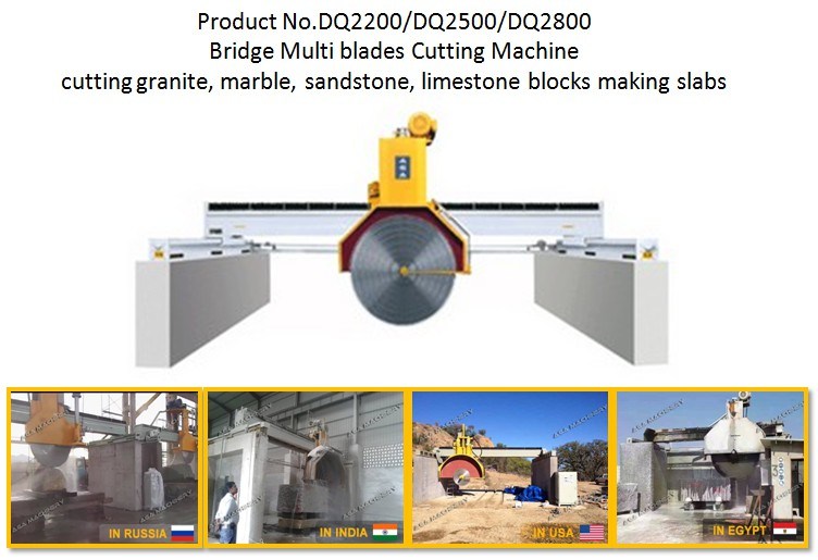 Marble Granite Block Cutter with Multi Blades Cutting Slabs (DQ2200-DQ2500-DQ2800)