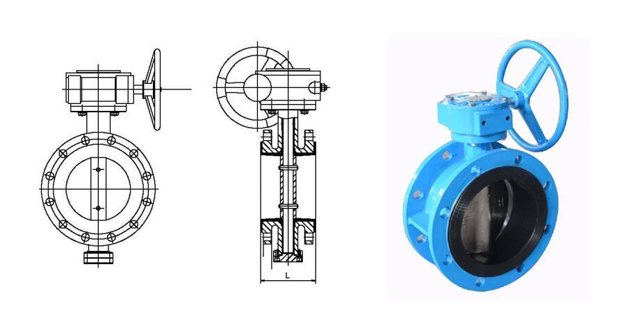 Made in China Industrial Flanged Butterfly Control Valve