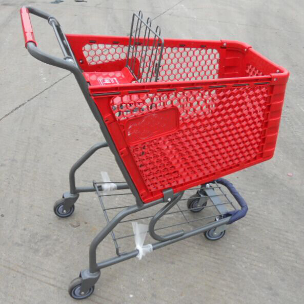 100L Supermarket Grocery Store Plastic Shopping Cart