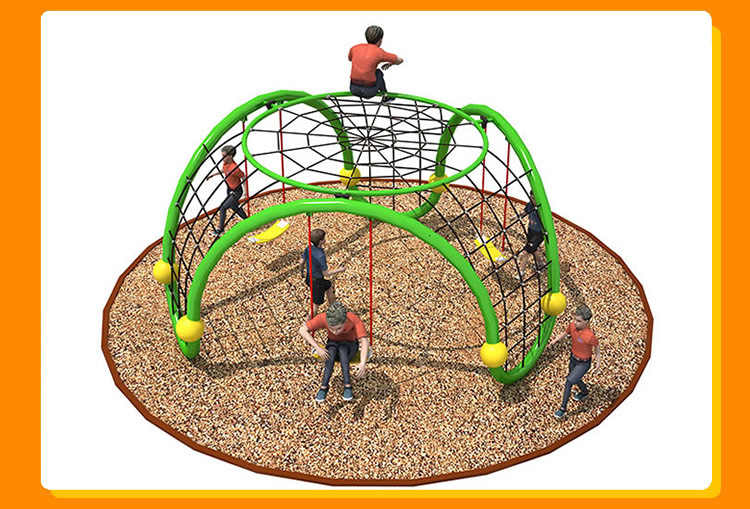 Kids Fitness Gym Equipment with Metal Climbing Rope Net Children Training and Sports Outdoor Playground