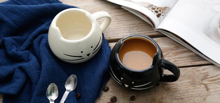 Gift Fine Porcelain Dolomite Mug Creative Cat Design Ceramic Coffee Mug