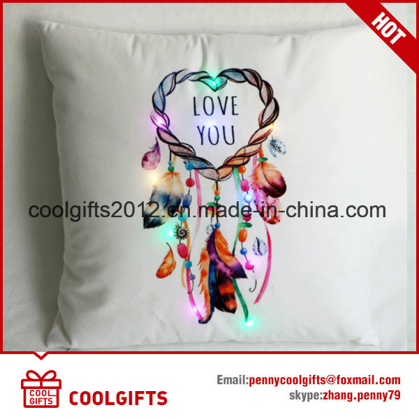 Christmas Decorative LED Pillow Covers Sofa Bedroom Throw Cushion with Light