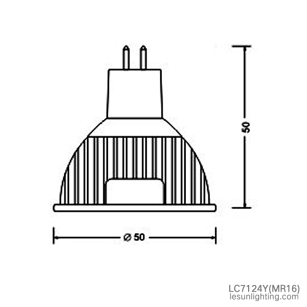 AC/DC 12V 5W LED Cup Light with MR16 Base LC7124y