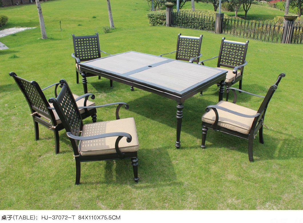 Europe Style Cast Aluminum Patio Furniture Outdoor Dining Table