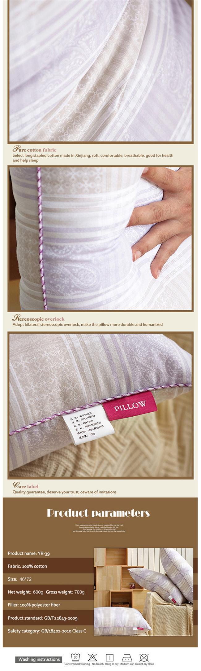 Wholesale Cheap Price 100% Polyester Hotel Bolster Pillow