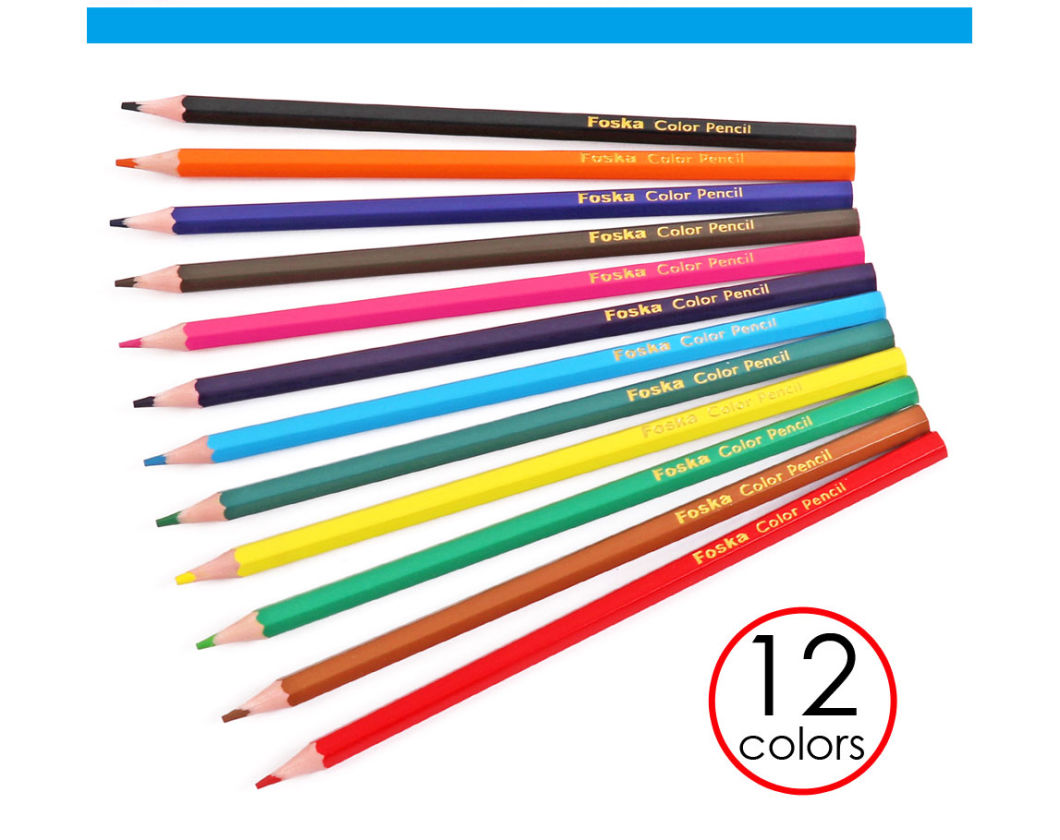 7 Inch 12 Colors Plastic Color Pencil