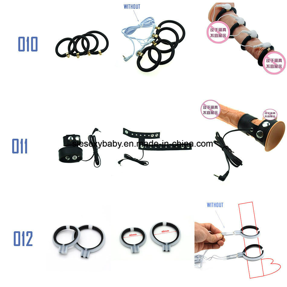 Electro Shock Used Penis Ring Sex Toys Cock Ring Adult Toys for Tens Adult Game