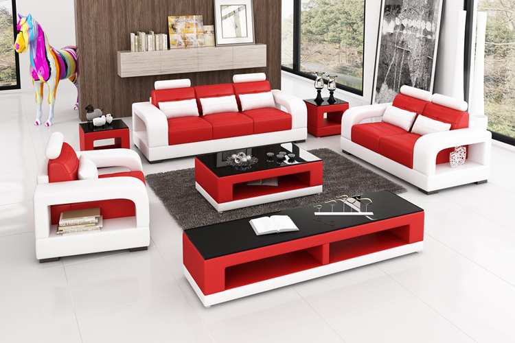 Modern Furniture Genuine Leather Sofa for Home and Office