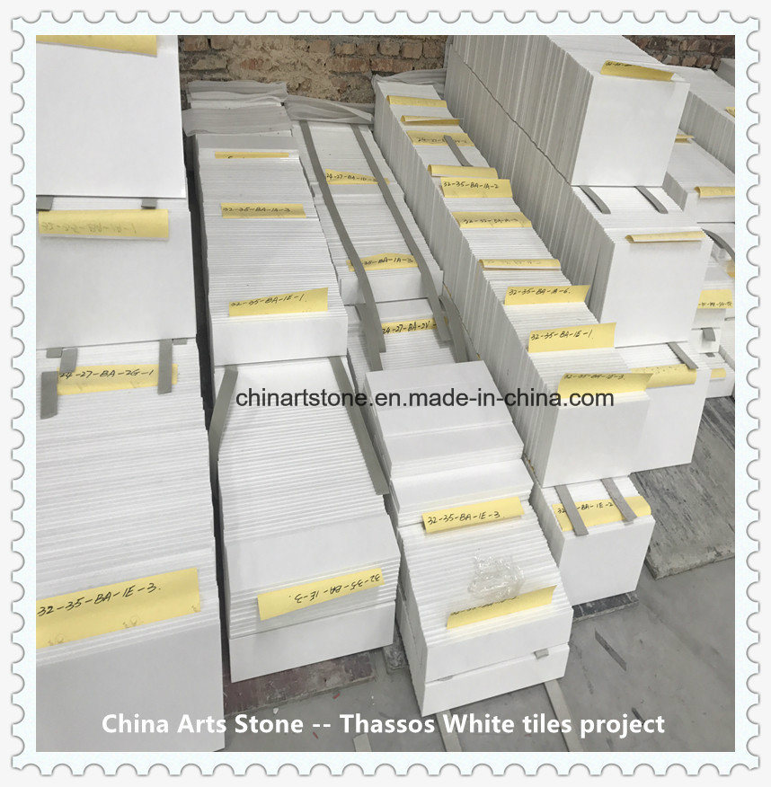 Bianco Thassos/ Crystal Pure White Nature Marble Tiles for Decoration Projects