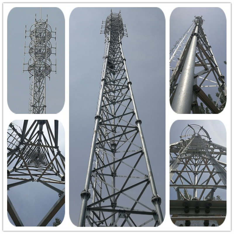 Telecommunication GSM 3-Leg Tubular Mobile Tower
