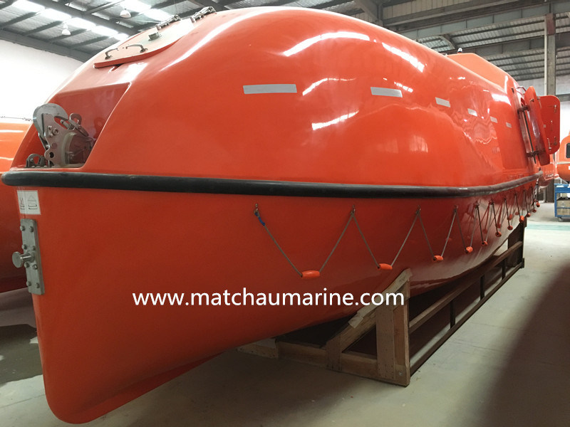 130 Persons Totally Enclosed Fibreglass Lifeboat Rescue Boat