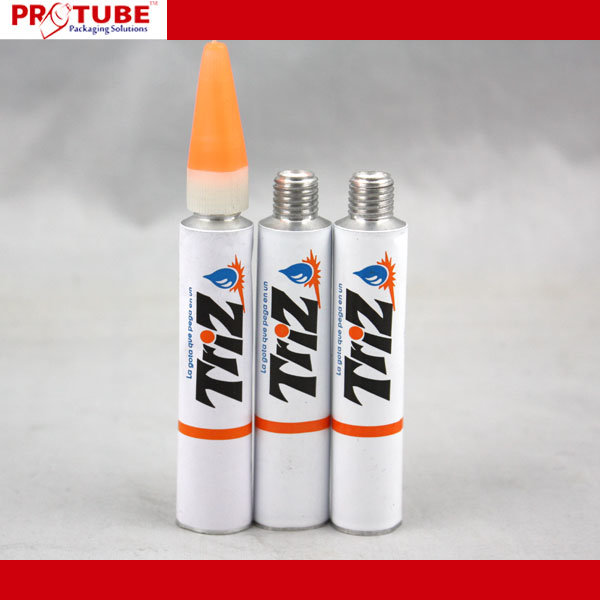 Small Once Time Glue Tube Package Aluminum Collapsible Tube Package for Automobile Adhesive/D13.5mm 5ml with Long Nozzle Cap