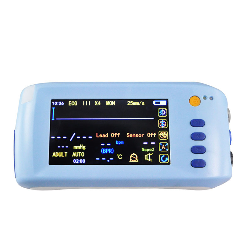 Touch Screen 7 Inch Handheld Multi-Parameter Patient Monitor Bluetooth Function