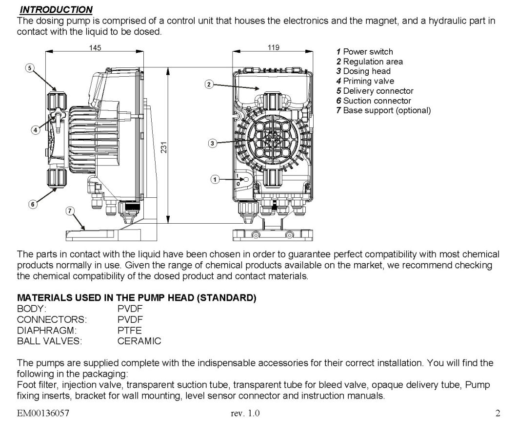 Seko Dosing Pump Metering Pump Chemical Dosing Pump