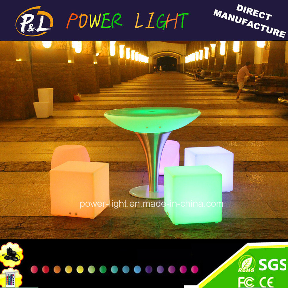 Outdoor&Indoor Illuminated Furniture Color Changing Plastic LED Dining Table