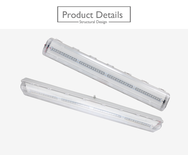 IECEx Atex LED Linear Explosion Proof Lighting Zone 1 & 21, Zone 2 & 22 GRP IP66 IK10
