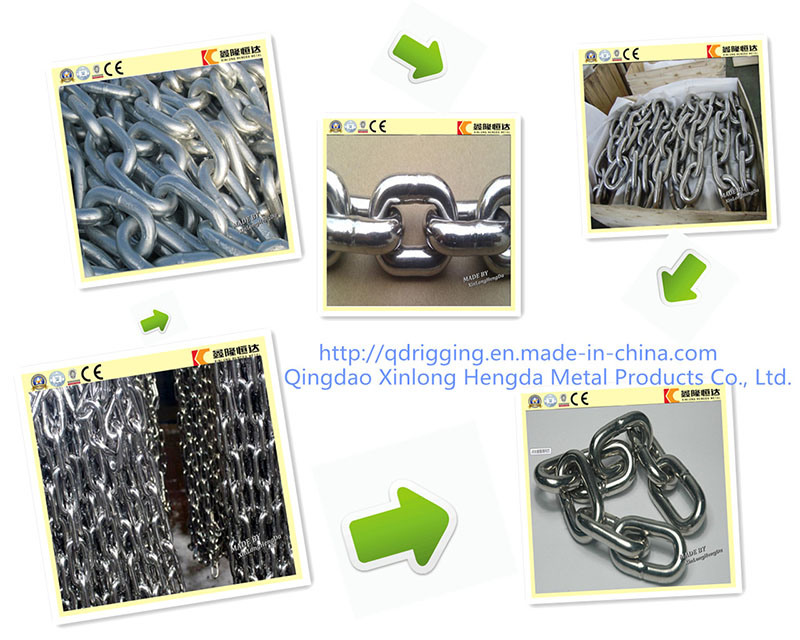 Marine Galvanized U1 U2 U3 Steel Stud Link Anchor Chain