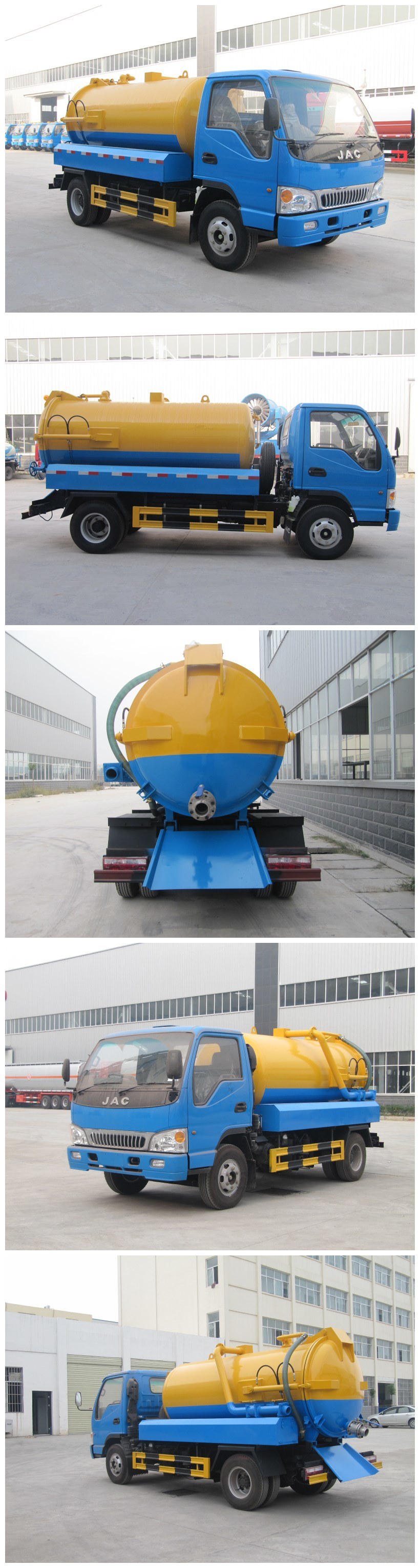 Low Price JAC 4X2 6000liters Vacuum Sewage Truck Pump for Kyrgyzstan